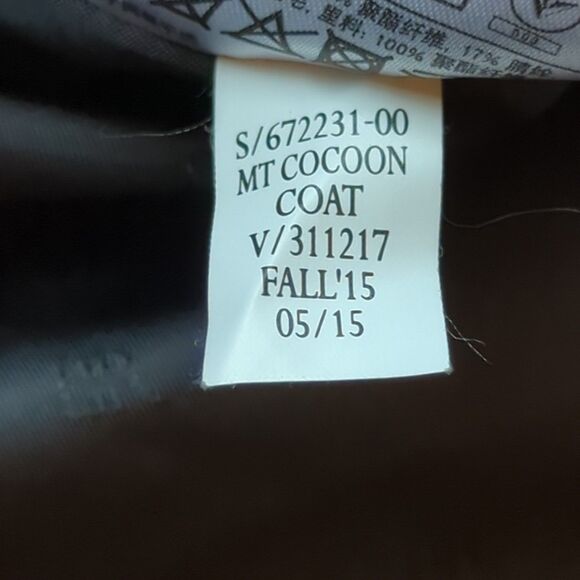 Banana Republic Snow Coat Womens XS Leopard Cocoon Side Zipper Wool - Picture 8 of 8